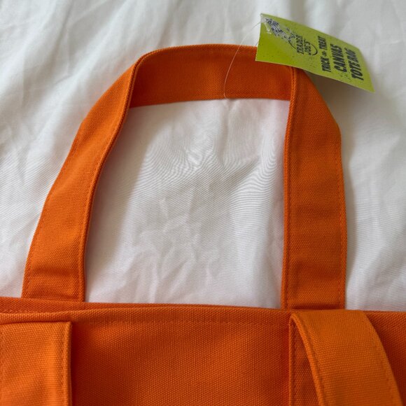 NWT Trader Joe's Orange Trick-or-Treat Mini Canvas Tote, Limited, One Size 🎃 - Picture 12 of 13